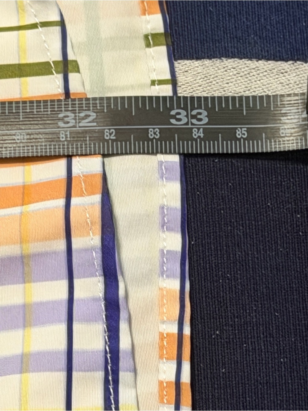 Men's Alex Vando Short-Sleeve Stretch Plaid Button-Down Shirt Orange & Blue XXL - Picture 4 of 5
